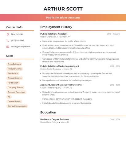 Resume example 3