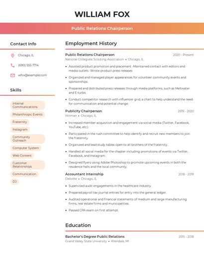 Resume example 3