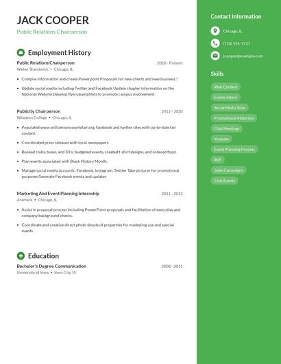 Resume example 4