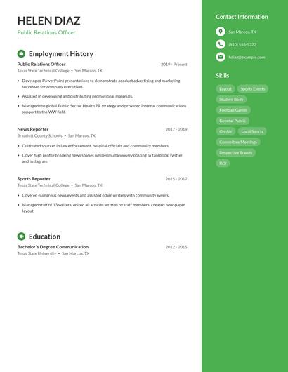 Resume example 4