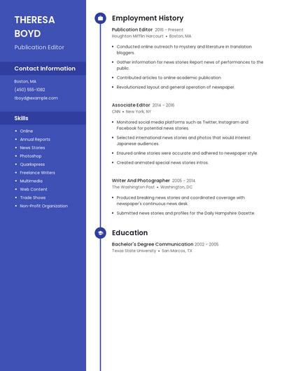 Publication Editor Resume