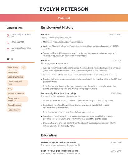 Resume example 3