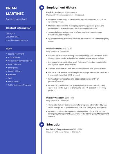 Resume example 5