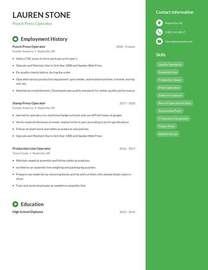 Resume example 4