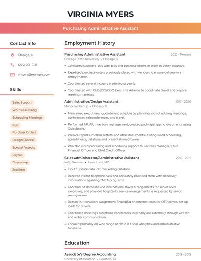 Resume example 3