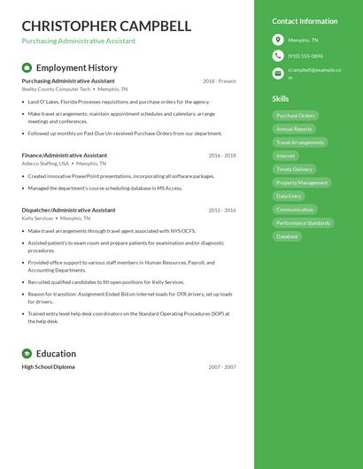 Resume example 4
