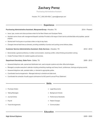 Resume example 1