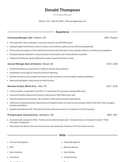 Resume example 1