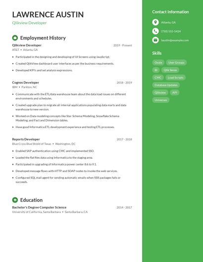 Resume example 4