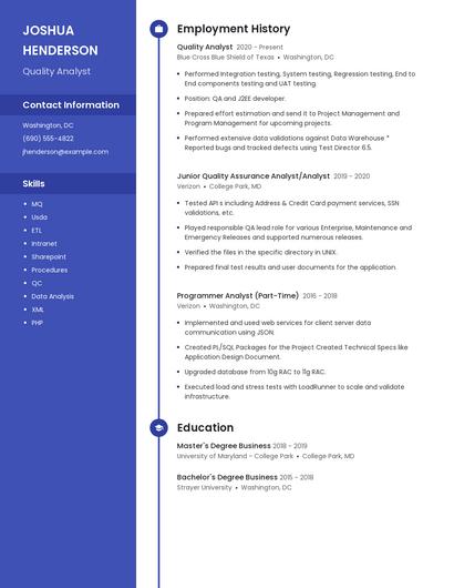 Resume example 5