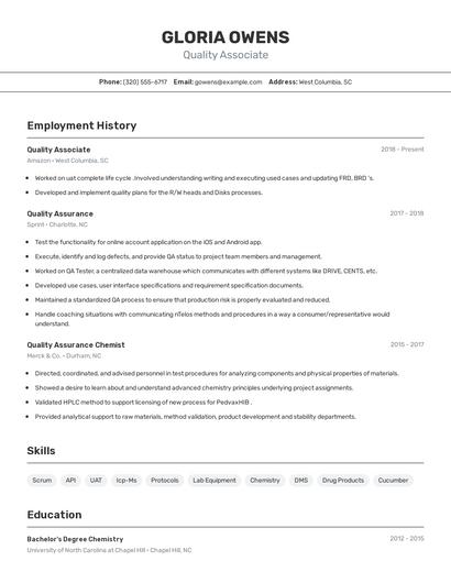 Resume example 2