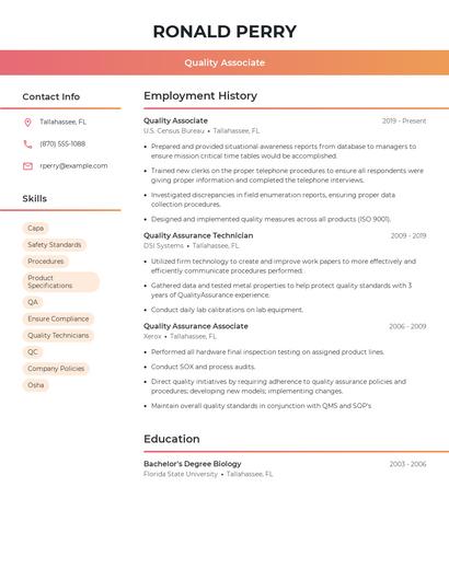 Resume example 3