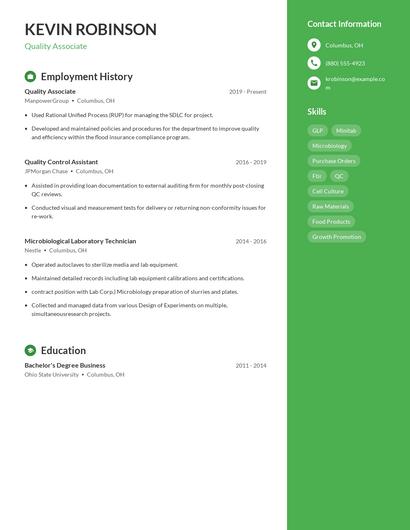 Resume example 4