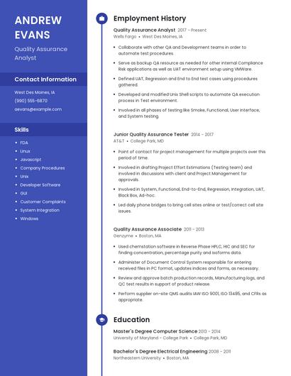 Resume example 5