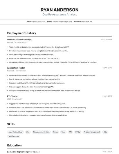 Resume example 2