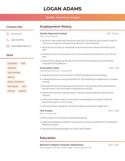 Resume example 3