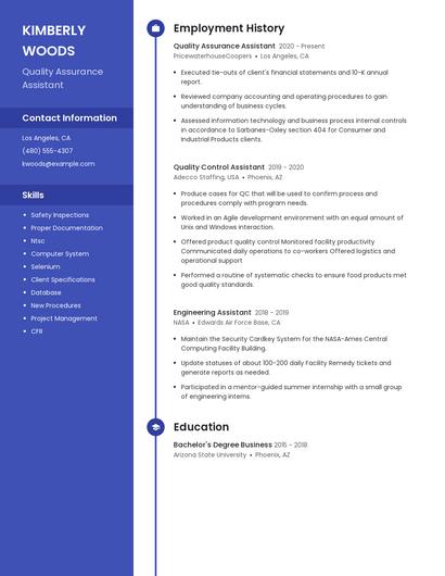 Resume example 5