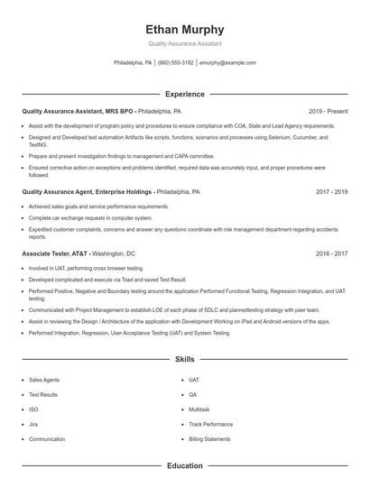 Resume example 1