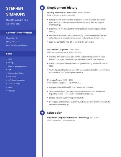 Quality Assurance Consultant Resume