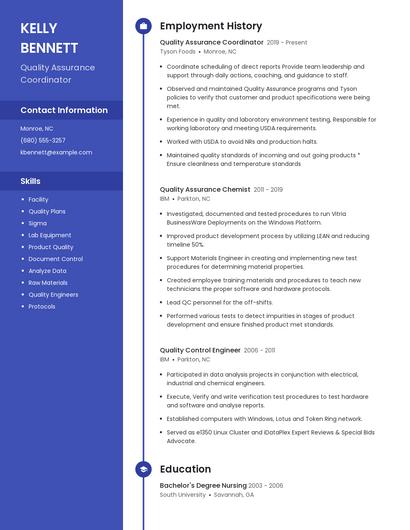 Resume example 4