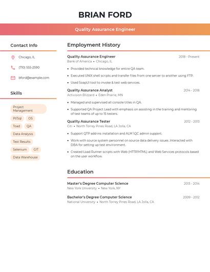 Resume example 3