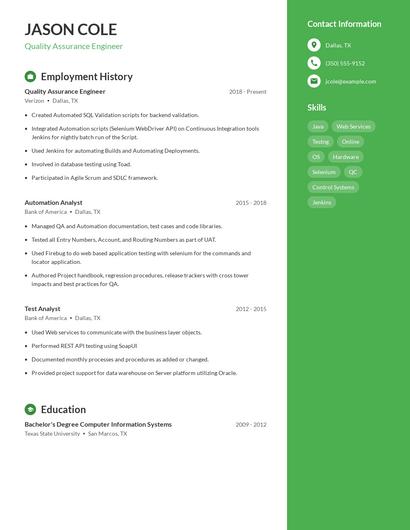 Resume example 4