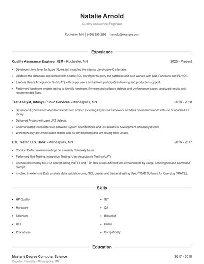Resume example 1