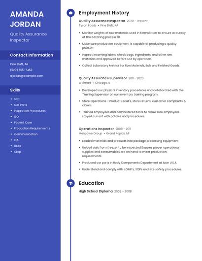 Resume example 5