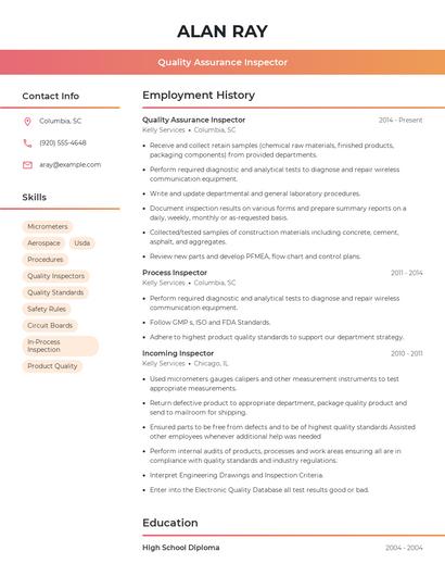 Resume example 3