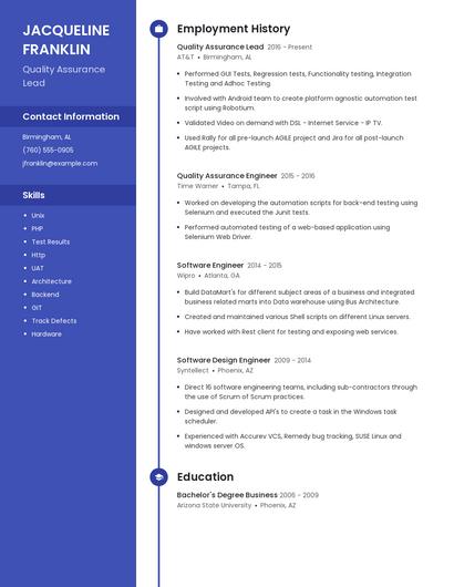 Resume example 4