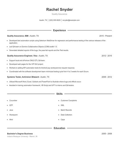 Resume example 1