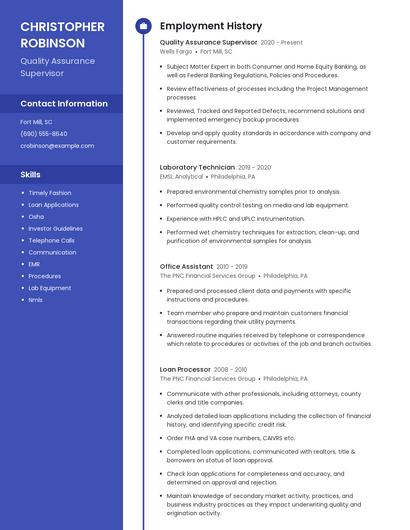 Resume example 5