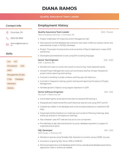 Resume example 3