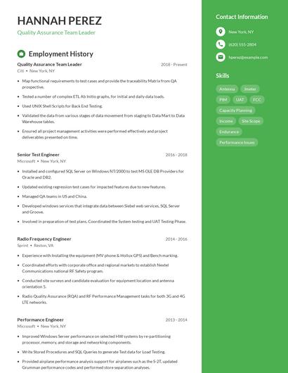 Resume example 5