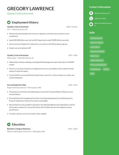 Resume example 4