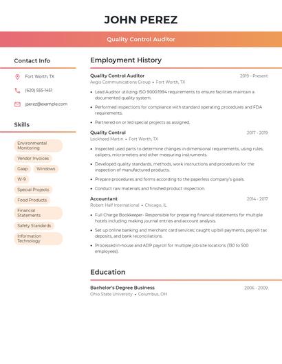 Resume example 3
