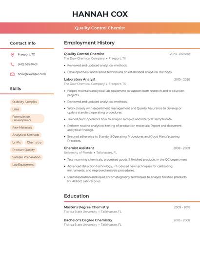 Resume example 3