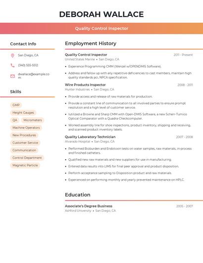 Resume example 3