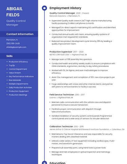 Resume example 5