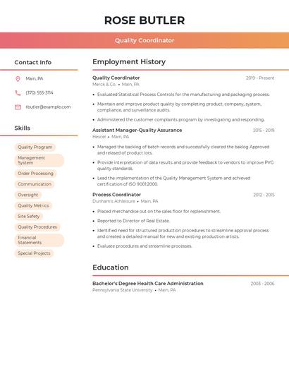 Resume example 3
