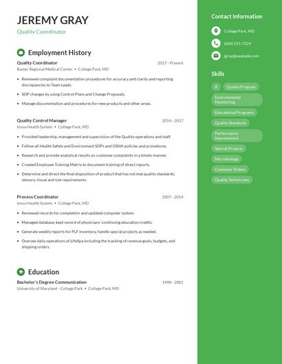 Resume example 4