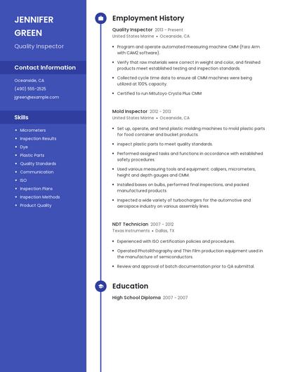 Resume example 5