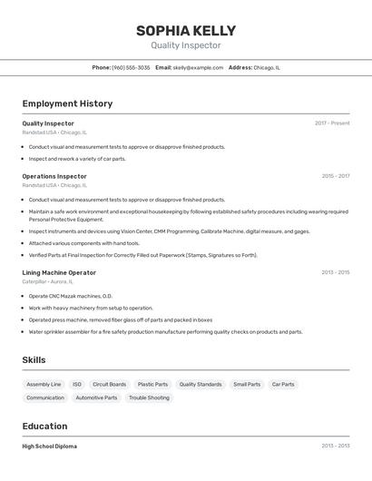 Resume example 2