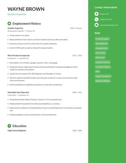 Resume example 4