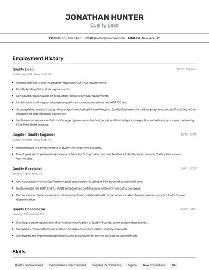 Resume example 2