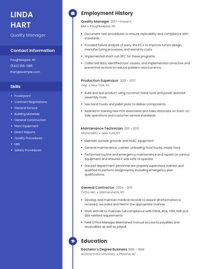 Resume example 5