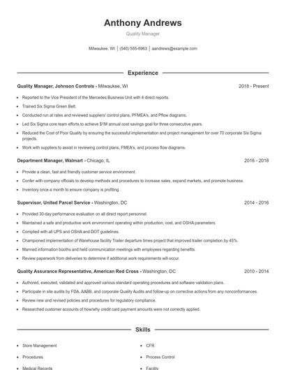 Resume example 1