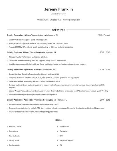 Resume example 1