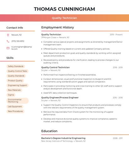 Resume example 3