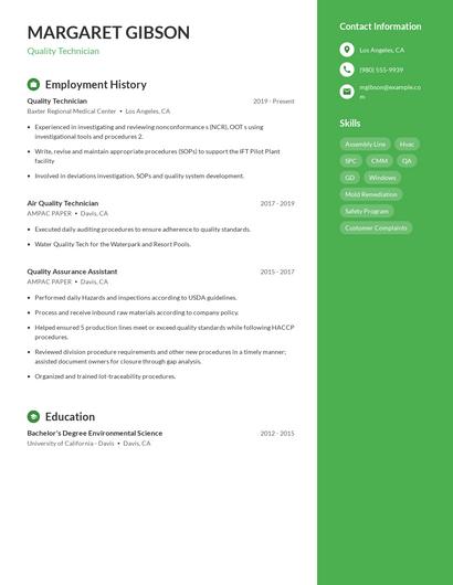 Resume example 5